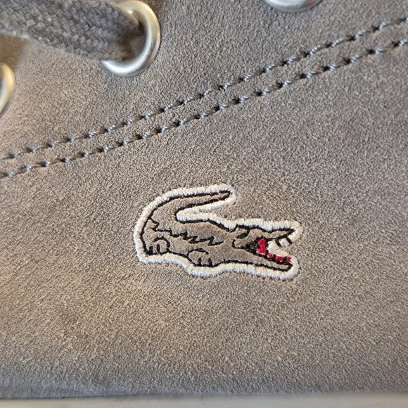 Lacoste Womens Gray Suede Sneakers sz. 7.5 (#1002A) EC. - Picture 16 of 16
